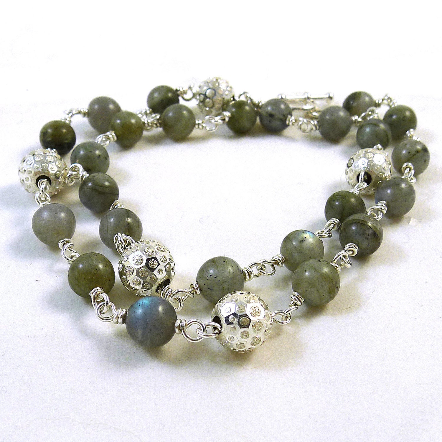Laboradite and Sterling Silver Necklace