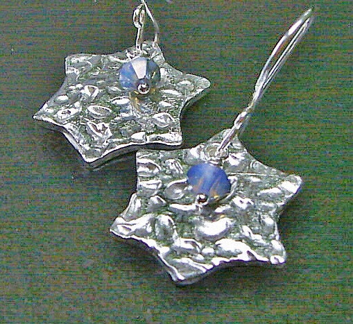 Fine Silver Star Earrings