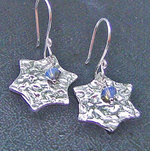 Fine Silver Star Earrings
