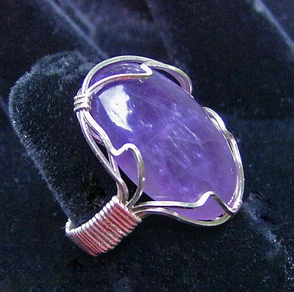 Amethsyt and Sterling Ring