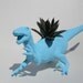 Raptor Dinosaur Planter Dust Blue Great For Succulent Plants