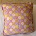 Personalized Pillow Button Letter E -- Lavender Button Monogram 14"x14" -- Insert Included