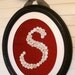 Framed Button Monogram -- You Pick The Letter and Color of Fabric -- by Letter Perfect Designs on Etsy