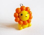 Polymer Clay Cute Yellow Lion Charm