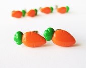 Cute Little Carrot Earrings - Polymer Clay Jewelry