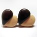 Heart Shaped Black and White Cookie Post Earrings