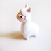 Miniature White Alpaca Figurine