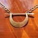 Hammered Brass and Copper Pendant Necklace