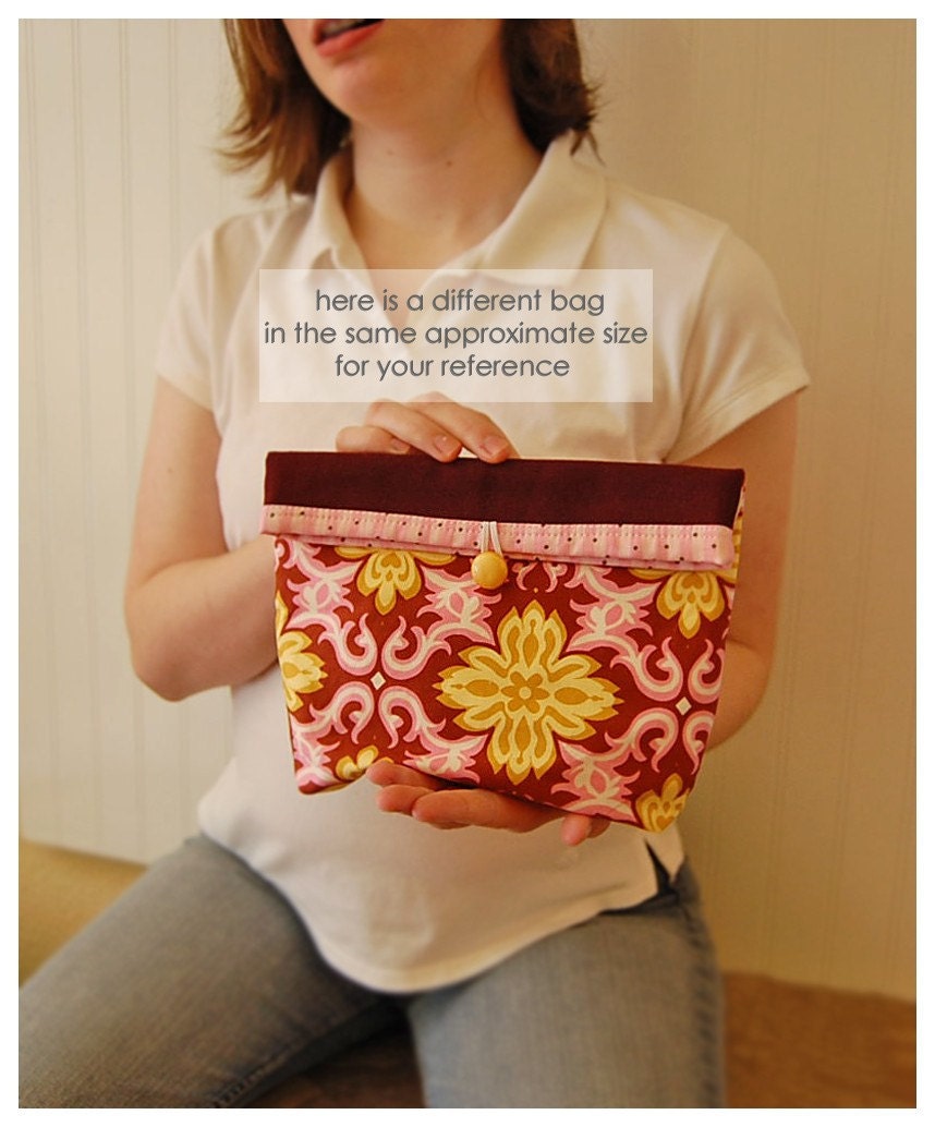 Linen and Brown Zebra Handmade Large Pouch Clutch Flat Bottom Padded  Kindle Make Up Travel Gadget Bag