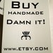 Buy Handmade Damn It - www.etsy.com - White Vinyl Sticker with Black Text