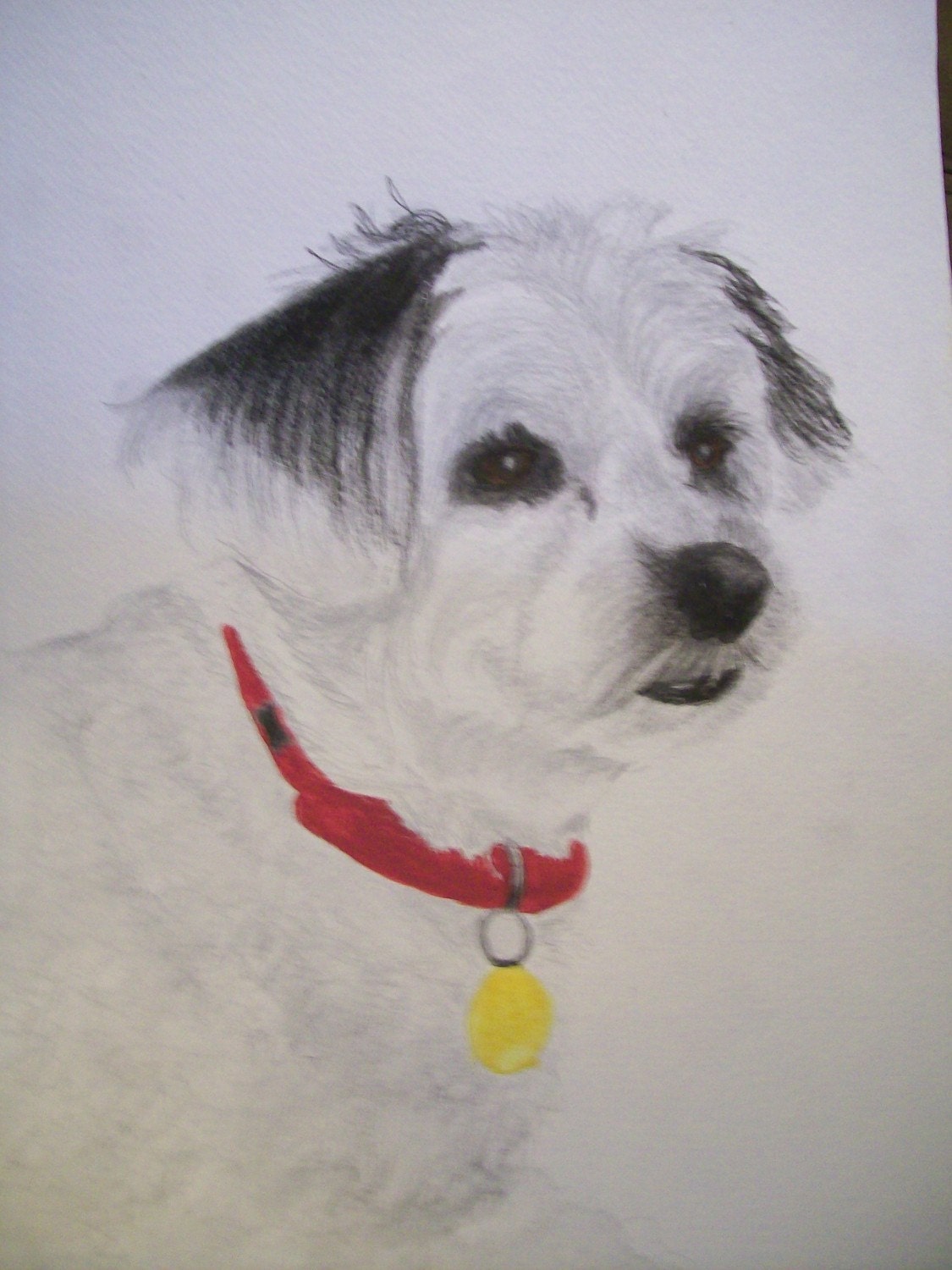 Poodle Pet Portraits Original Watercolor Memorial U Provide Picture or Idea 9 x 12 inch by Pigatopia