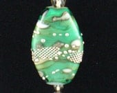 Elegant Green Power Natural Stone and Lampwork Focal Beads,Necklace Set-