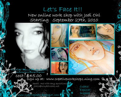 New Low Price 35 Let's Face It Online art and face portrait character inspirational journaling class with Jodi Ohl
