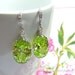 13x18mm Peridot Gemstone 19.5ct Oval Cut with Cubic Zirconia Detailed Earring (E002-10)