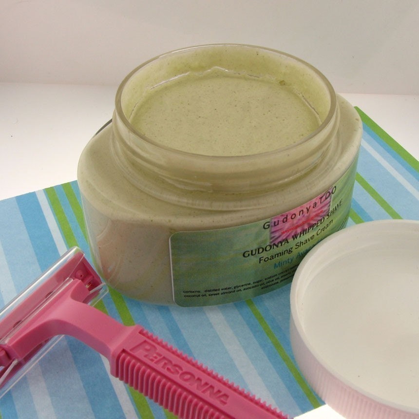 US Flat Rate Shipping-----Pick Your Scent ---Gudonya Whipped Shave Cream (tm) - --- vegan ---4oz Jar