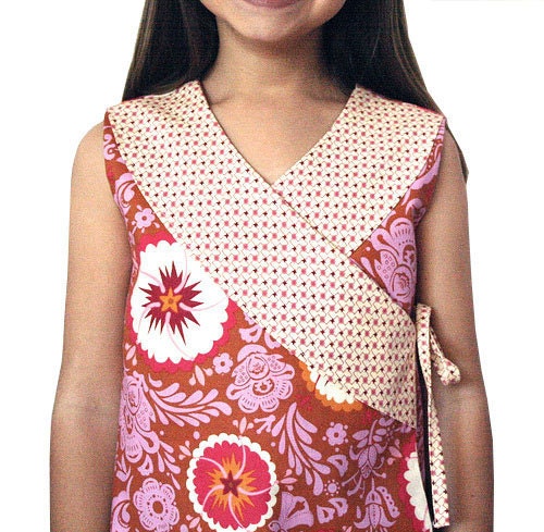 Criss-Cross Reversible Dress Wrap Dress Cross Over Dress INSTANT DOWNLOAD PDF Sewing Pattern for Toddlers and Girls in Sizes 1-6