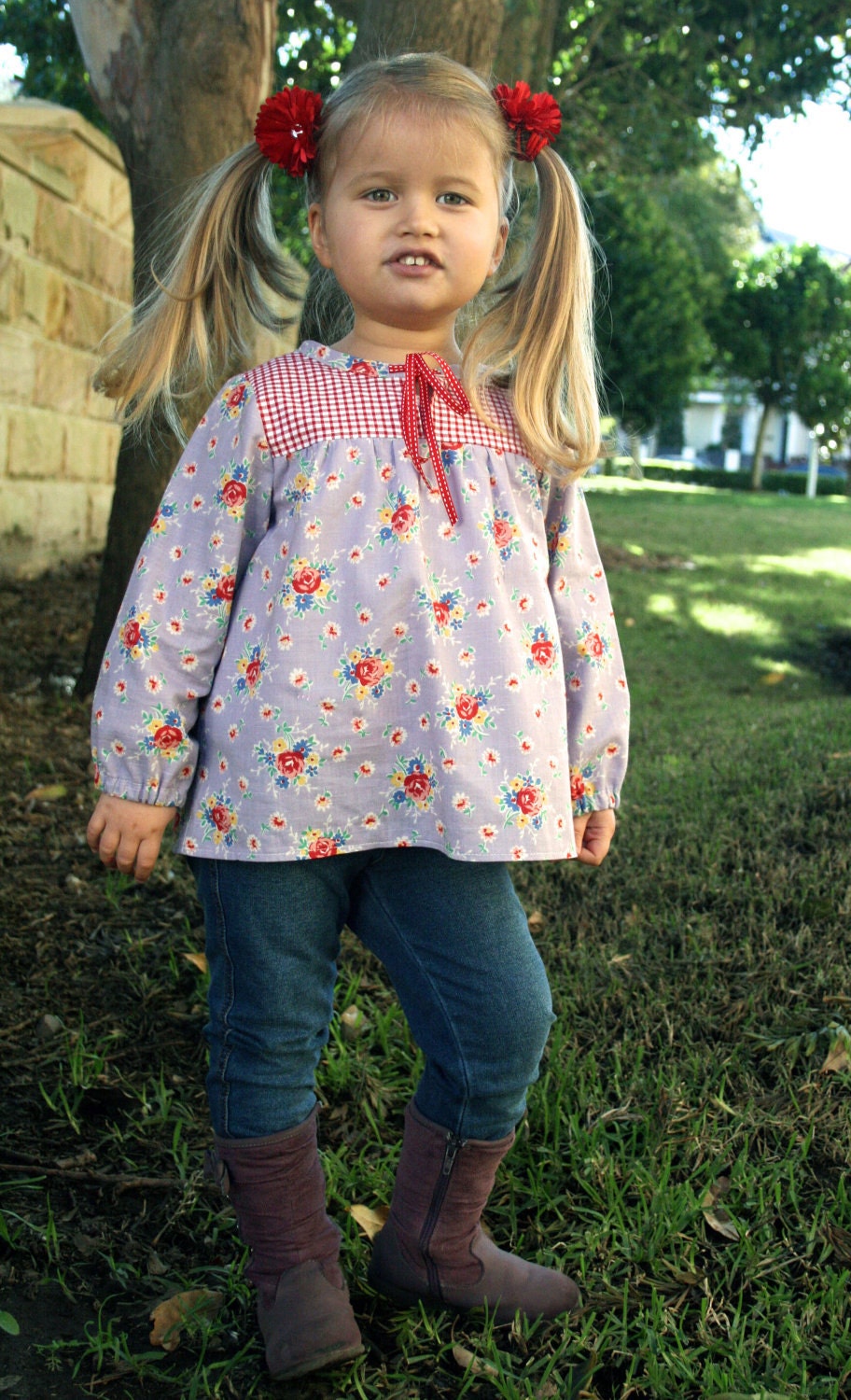 Simply Sweet Tunic Top & Blouse INSTANT DOWNLOAD PDF Sewing Pattern for Girls: Sizes 1, 2, 3, 4, 5, 6, 7 and 8