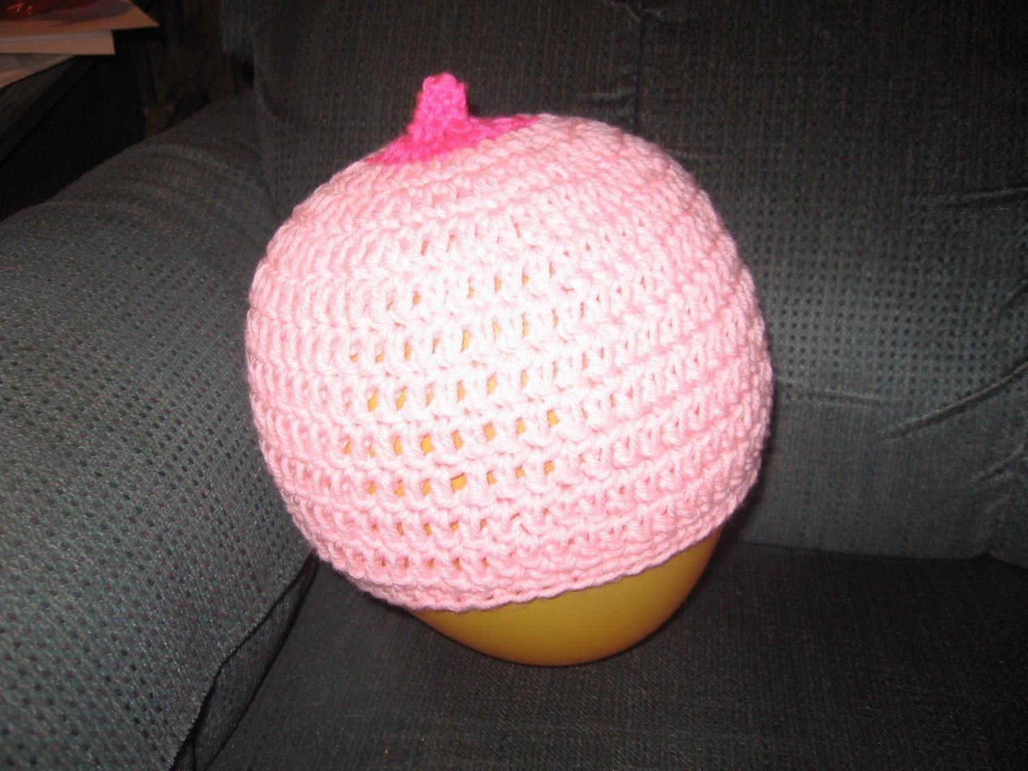 Pink Crocheted Boobie Hat