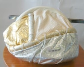 80s White REPTILE Clutch Purse Crossbody Leather Snakeskin small Silver Gold Evening Bag