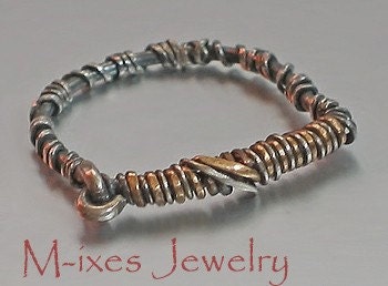 M-ixes OOAK Ring -Silver and Gold Fill - II - SiMple Series - 9.5 - 19.5 - T- 60.6