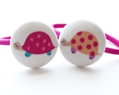Follow The Leader Fabric Covered Button Ponytail Holder Set