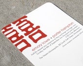 Double Happiness Wedding Invitation Asian Modern Wedding Emory Deposit