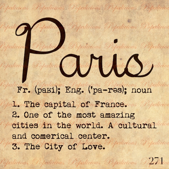 Paris Dictionary Definition Text Word Download by popalicious