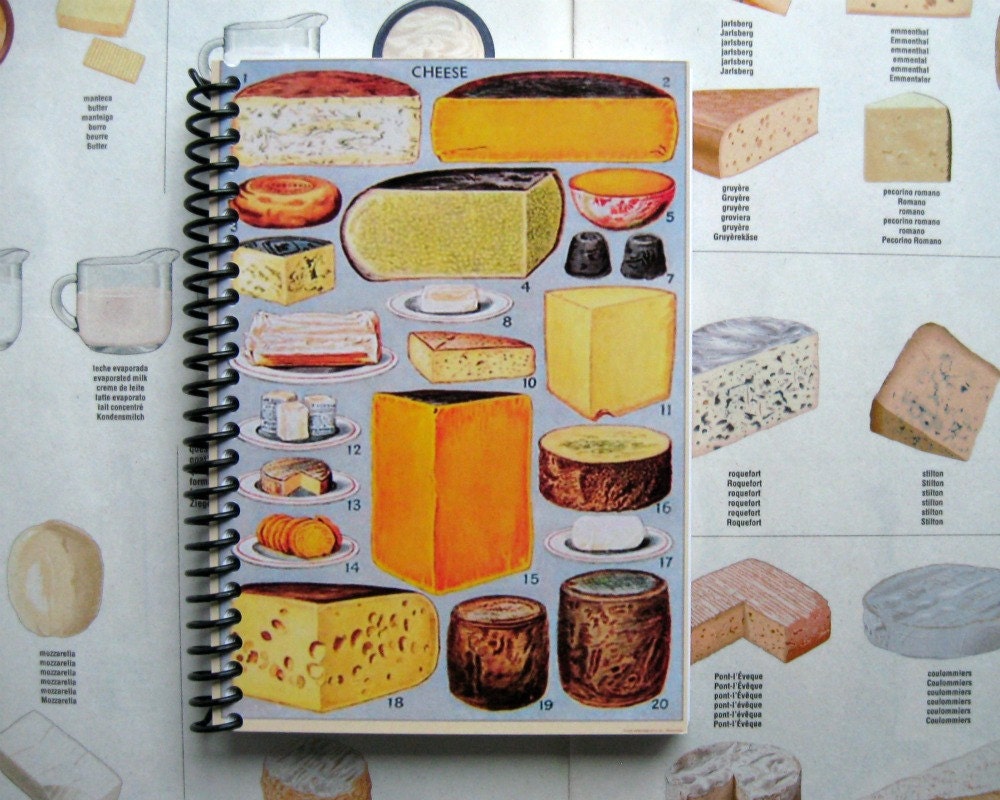 Mrs. Beeton's Cheese - Spiral Bound Notebook - 4 x 6