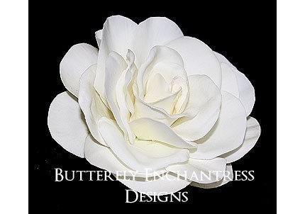 Wedding Hair Flower Clips, Bridal Hair Accessories, Bridal Headpiece, Fascinators - Mini Cream-White Gwyneth Gardenia Hair Flower