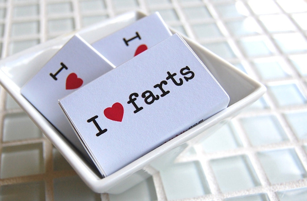 Funny gag gift matchbox set -- I Heart Lites will hide the evidence