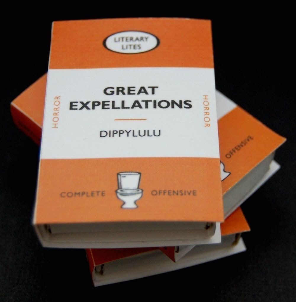 Literary Lites matchboxes x 3 -- When the air thickens, so should the plot
