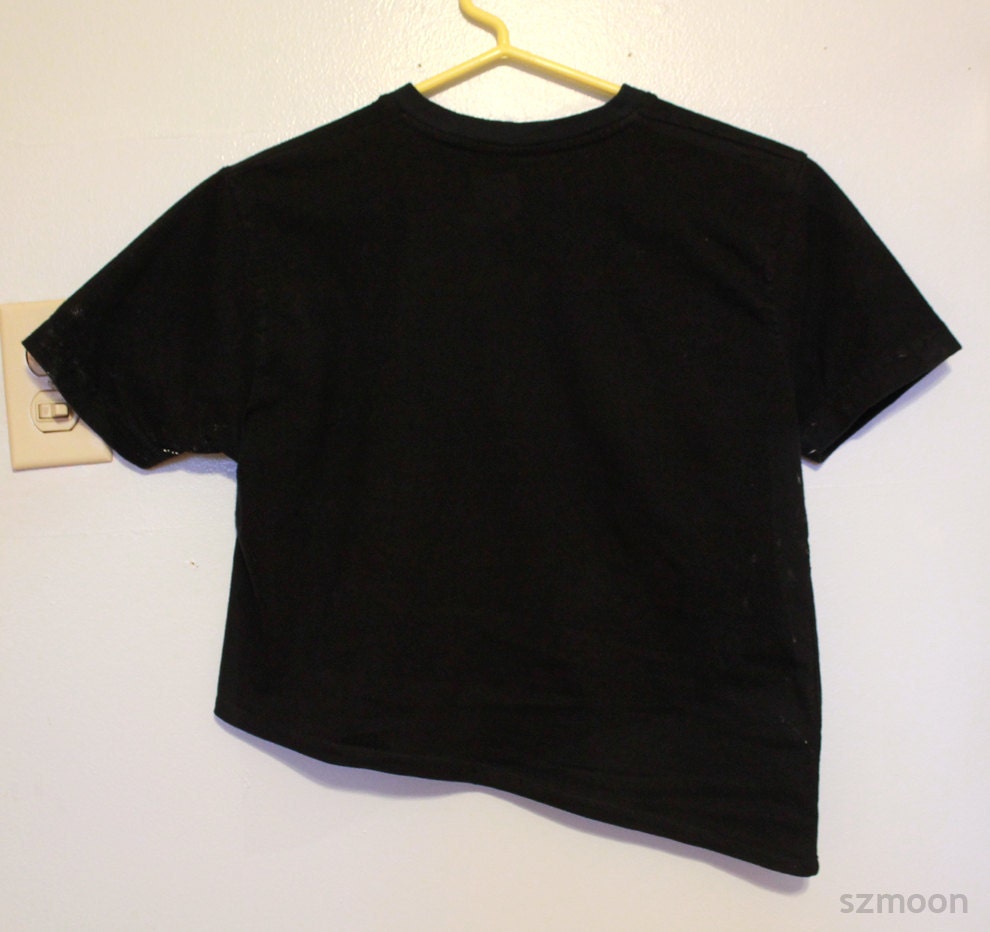 Hand Painted Galaxy Design Asymmetrical Crop Top