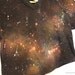 Hand Painted Galaxy Design Asymmetrical Crop Top