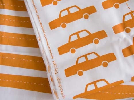 Mixpack - Hand screenprinted fabric - Toy Cars and Roads 