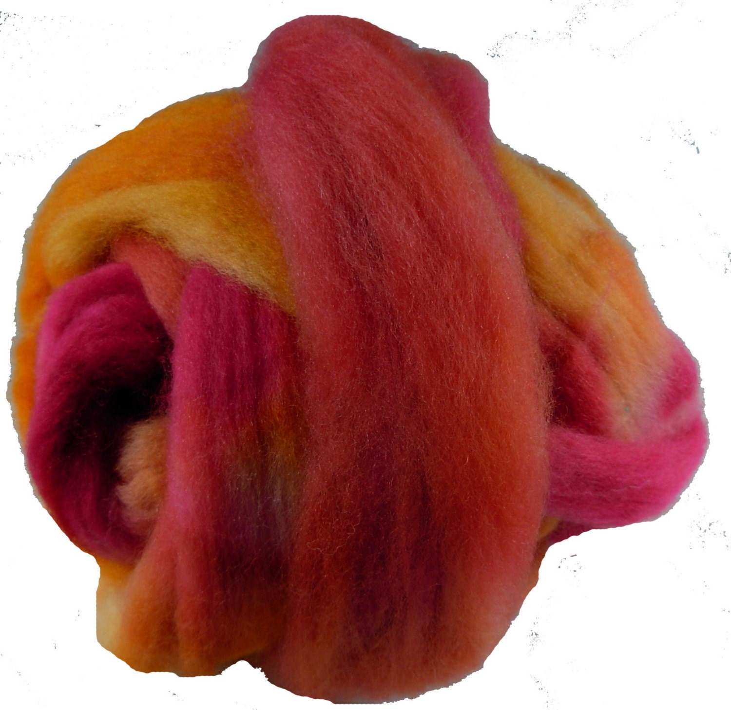 Wool Corriedale Roving in Sherbet Colors, hand dyed for spinning and felting fun, 16 oz.