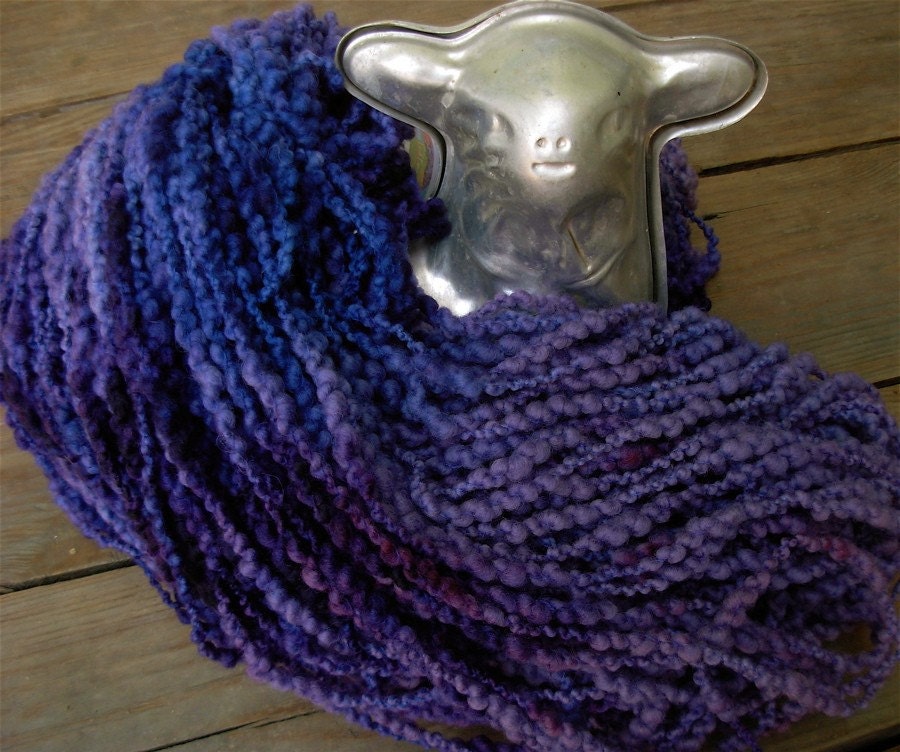 Hand Dyed Wool Yarn, Purples, Fabulous