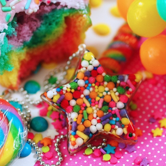 Triple Sweet Chaos - Resin Sprinkles Necklace - SALE