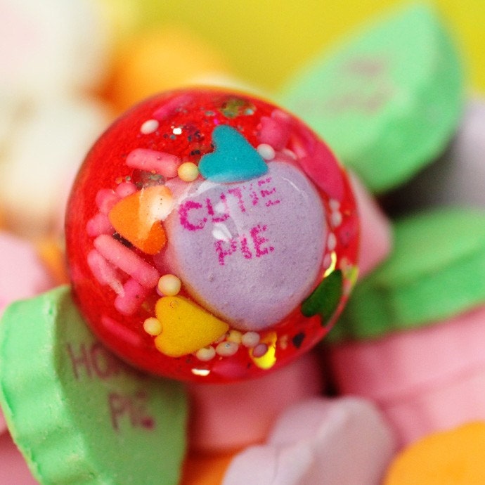 CUTIE PIE - Resin Conversation Heart Ring