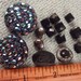 FREE SHIPPING- 14 Black Glass Shank Buttons