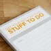 SECONDS - Get Your Shit Together - Ecofriendly To Do Notepad