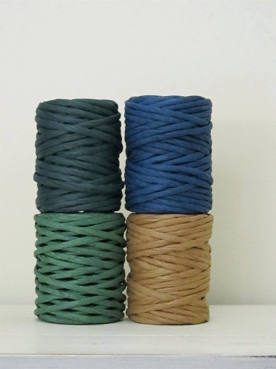 Twisted Paper Ribbon 4 Spools by cattales on Etsy