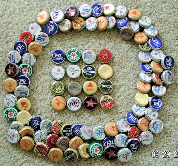 100 BEER BOTTLE TOPS CAPS CROWNS Great For Crafts by DamnBrit