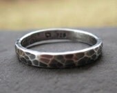 Faceted Thumb Ring . sterling silver . oxidized finish . made to order in your size