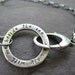 customized sterling silver bracelet . (( Journal Circle )) . your choice of words in my NEW Journaling Lowercase Font