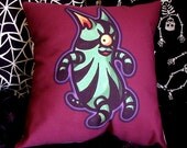 Feeping Creatures Monster Pillow - Green Bean Cat