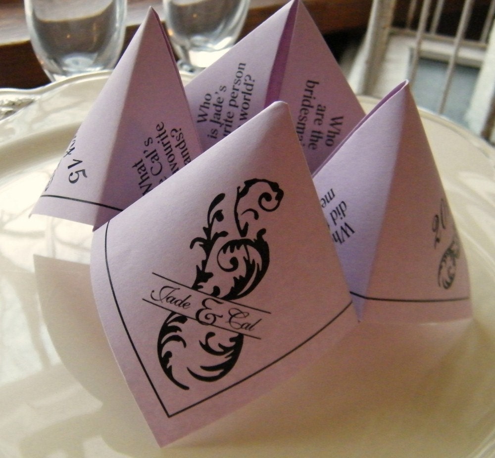 Cootie Catchers- Origami Wedding Favors- DESIGN ONLY .pdf File- 2 versions