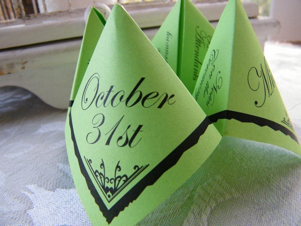SAMPLE Cootie Catcher- Origami Wedding PROGRAM