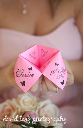 Cootie Catchers- Origami Wedding Programs- Set of  100