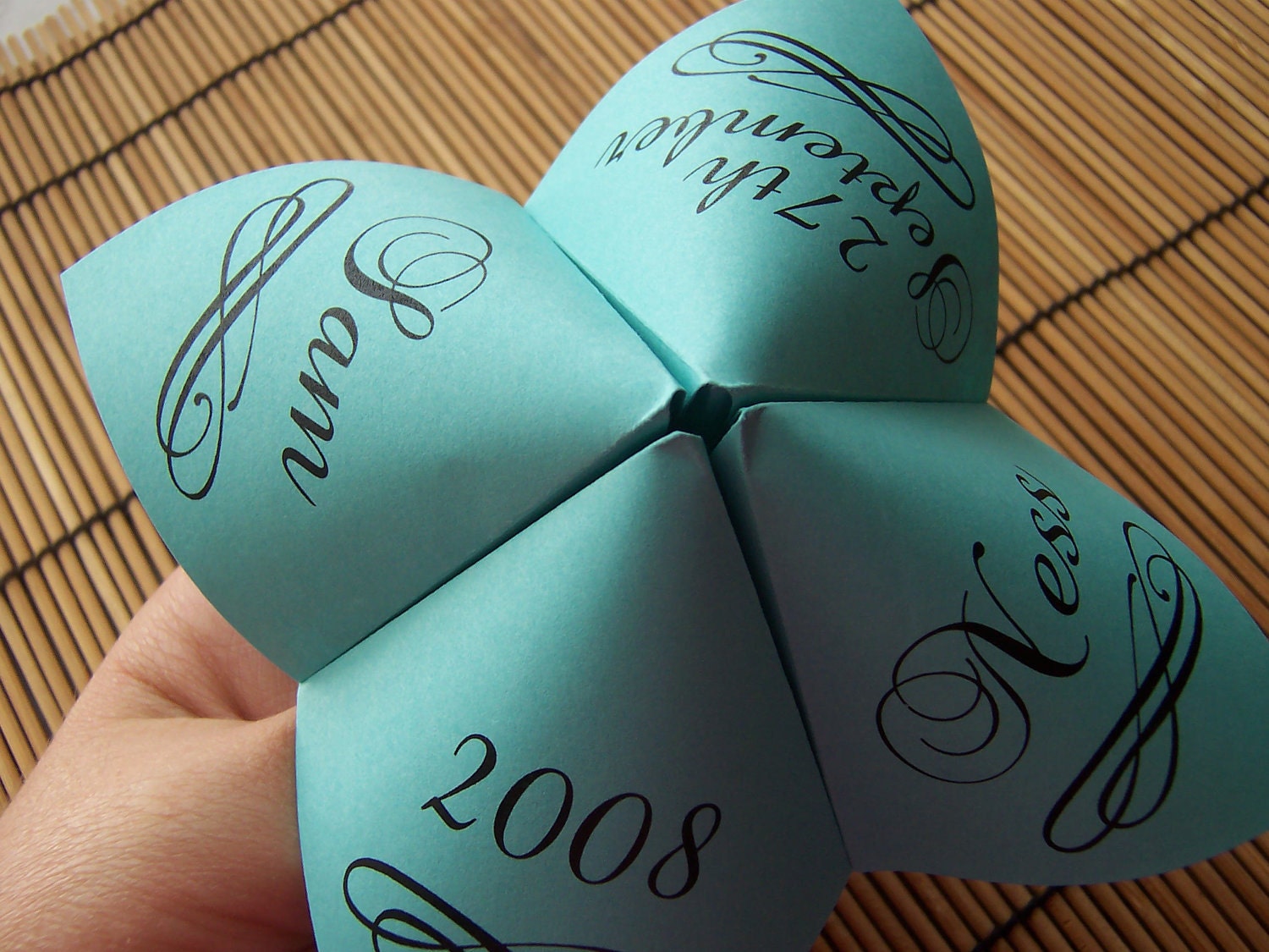 Cootie Catchers- Origami Wedding Favors- Set of 50