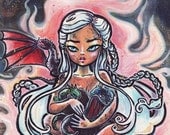 Print 5x7 - Blood of the Dragon Daenerys Targaryen Game Of Thrones